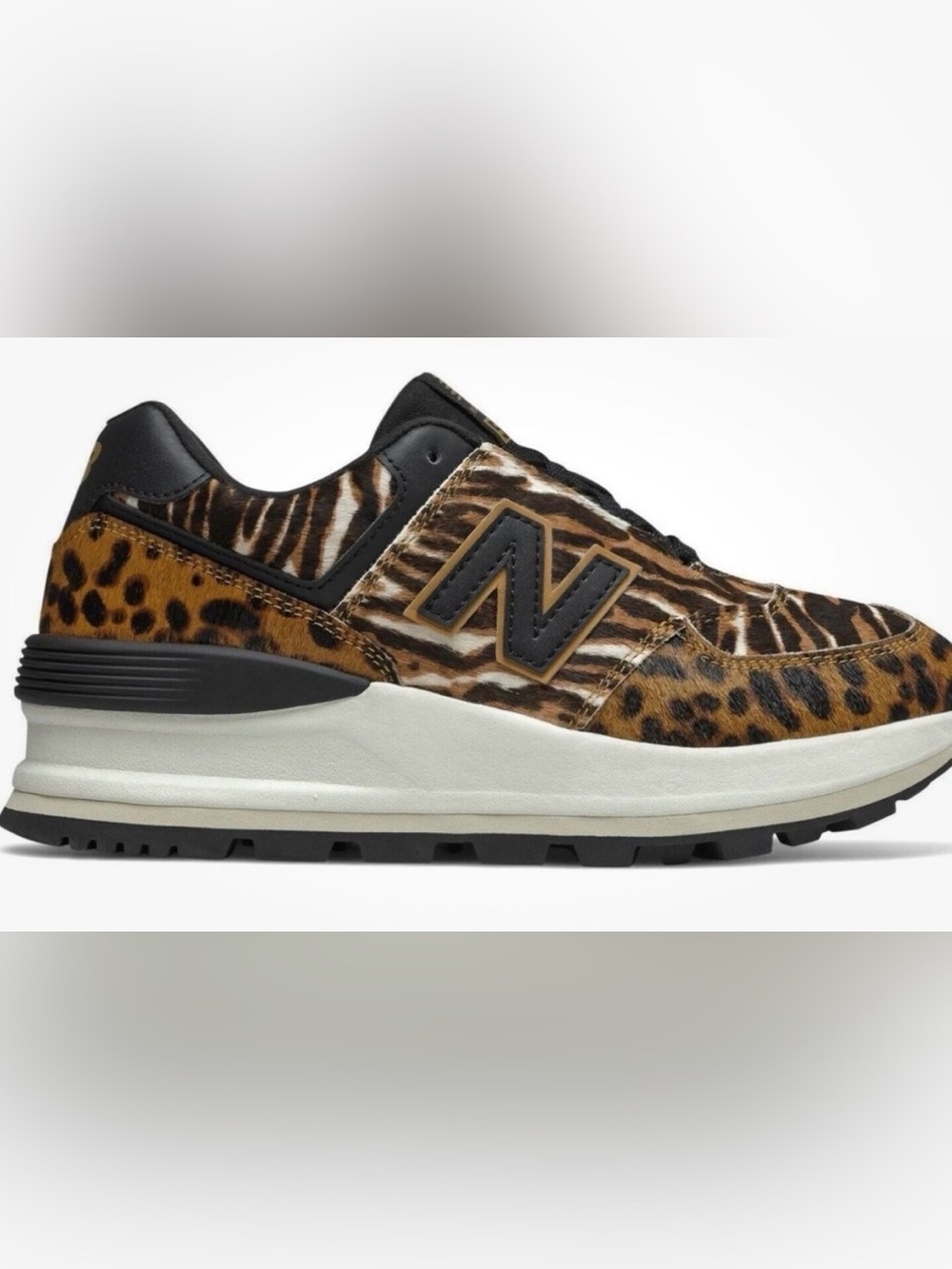 New Balance Animal Print Pony Hair Sneakers